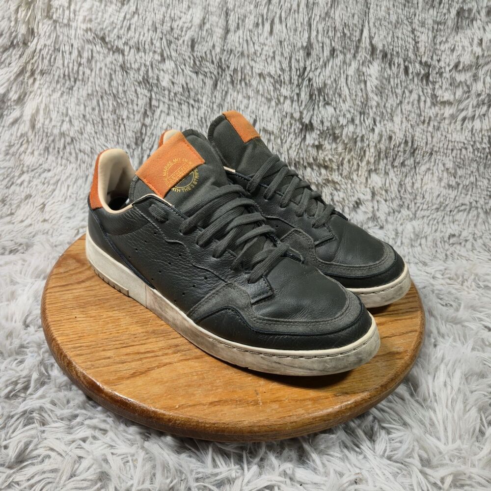 adidas Leather Sneakers Supercourt Legend Mens Size 11M Earth Orange & Green